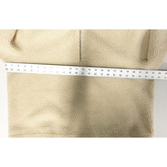PIECES | NWT Half-Zip Cream Teddy Sherpa Pullover, Size EU Large - Picture 11 of 12